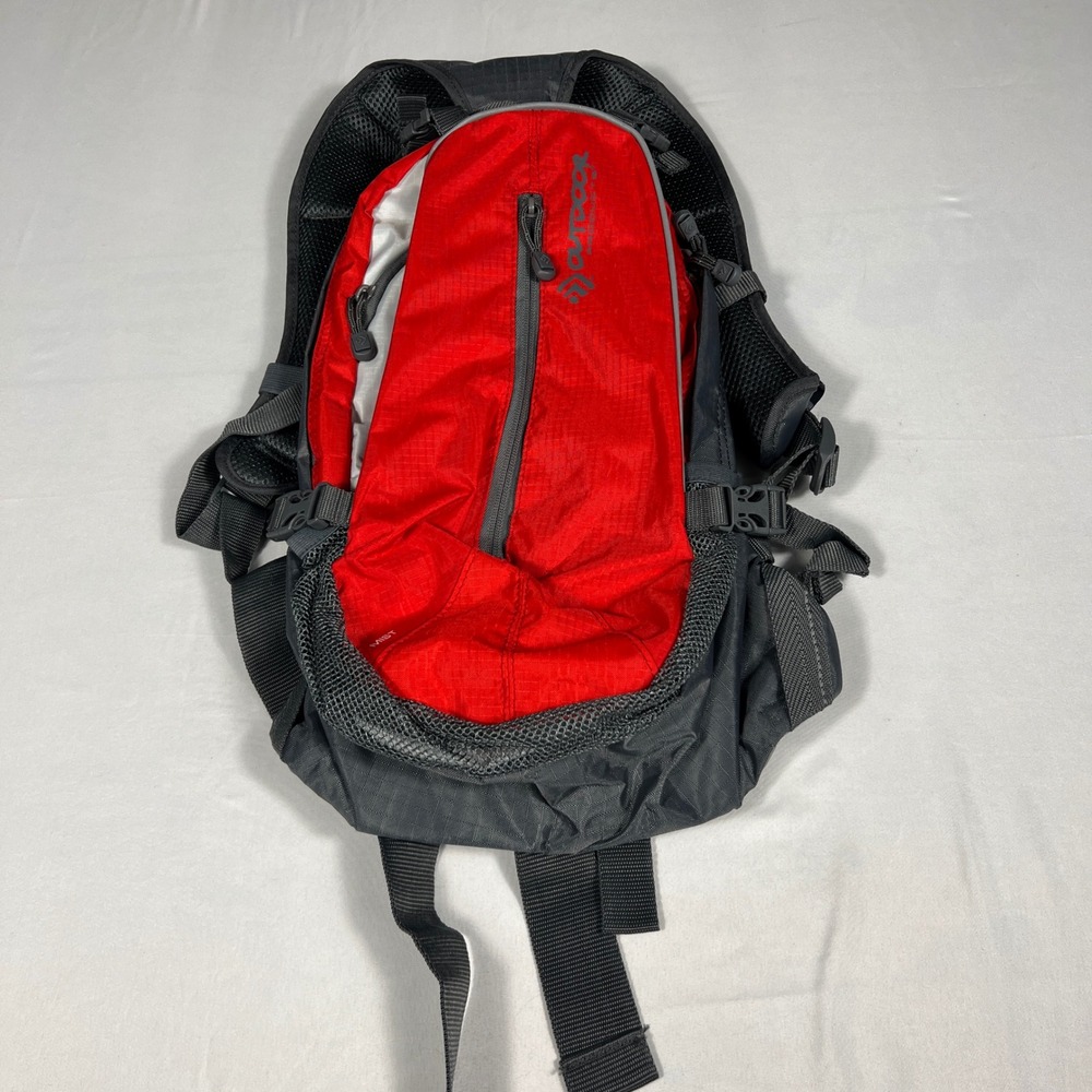 Outdoor Products Mist Hydration Pack Backpack Red Grey Hiking Cycling Bag